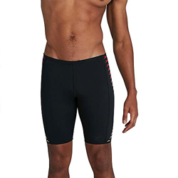 Speedo Tech Panel Jammers, Hombre, Multicolor (Noir/Lazer Lemon/Dragonfire Orange), XXL en oferta