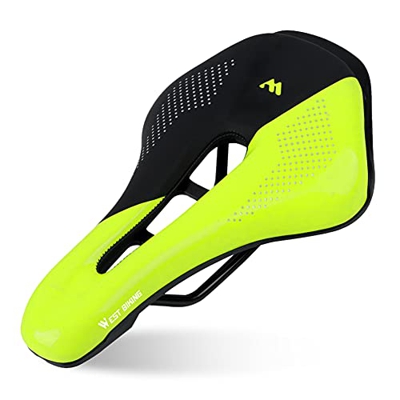 Sillín de Bicicleta Soekodu cómodo Asiento de Bicicleta Hueco Profesional Impermeable sillín de Bicicleta Transpirable para Mujeres Hombres MTB Bicicl