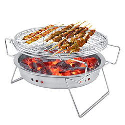 Samfox BBQ Grill, Parrilla de Barbacoa Portátil Mini Estufa de Barbacoa Plegable para Acampar Jardín al Aire Libre precio
