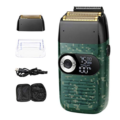 conpoir Kit de afeitadora eléctrica 2 en 1 para Hombres Afeitado y Cuidado de la Barba Maquinilla de Afeitar Multifuncional con Apariencia Calva Panta