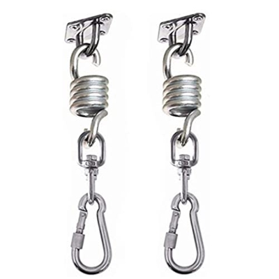 HEHEDA 2 Pieces Hammock Swivel Hook Snap Stainless Steel Porch Swing Spring Hanging Kit