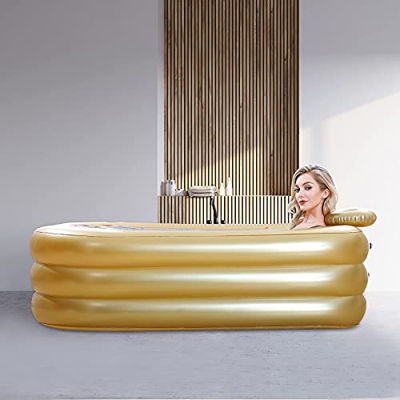 Keszing Bañera inflable para adultos Bañera independiente portátil piscina Sauna plegable bañera de hidromasaje ducha con bomba de aire Electirc