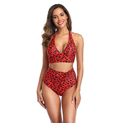 Sweetneed chida yi Bikinis para Mujer Push up con Relleno bañador Bikini con Estampado Bra Tops y Braguitas Bikini Talla Grande Bañador Vacaciones Hal