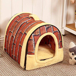 Wishdeal Casa para Perro con tapete Plegable para Mascotas, Cama para Perros pequeños y medianos características