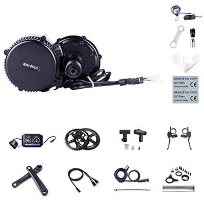 BAFANG Ebike BBS02B 48V 750W Kit de Conversión de Bicicleta de montaña con Motor Central Bicicleta con Batería de 48V 11.6/13/17.5/18Ah Hailong, Bater