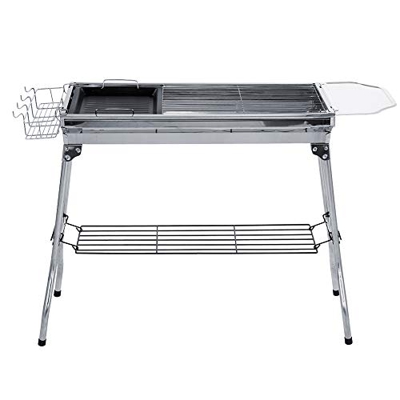 LUP Parrilla de la Barbacoa, Parrilla Plegable del carbón de leña de la Estufa del BBQ de la Parrilla de la Barbacoa del Acero Inoxidable