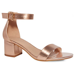 Zapatos de tacón medio de bloque para mujer, con tiras al tobillo, puntera abierta, cómodas, para fiesta, boda, novia, hebilla, tacón alto, vestido de características