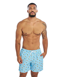 Urban Classics Pattern swim Shorts Bañadores ajustados para hombre, Light Blue/Ice, XXXXXX-Large para Hombre en oferta