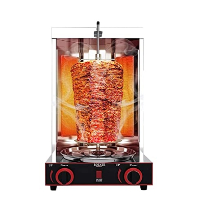 RTYUIO Parrilla eléctrica Shawarma Doner Kebab Grill Gyro Parrilla Vertical con Interruptor de Ajuste de Temperatura 50-300â „ƒ para Cocina Comercial 