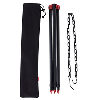 Parrilla de trípode para Barbacoa, Juego de Parrilla para trípode, portátil, Desmontable, Resistente, Duradero, Resistente a Altas temperaturas, Sopor