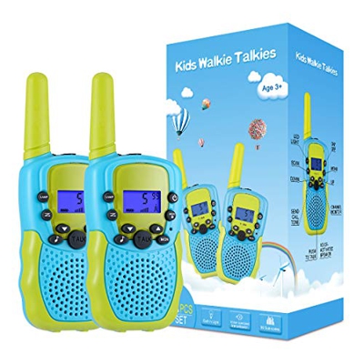 Kearui Juguetes para Niños de 3-8 Años,Walkie Talkie para Niños 8 Canales LCD Pantalla VOX Larga Distancia 3KM,Regalos para Niños o Niñas de 3 a12 Año