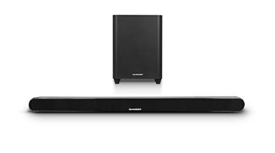Schneider Consumer - Barra De Sonido SC800SND, Soundbar 2.1 60W + Subwofer 30W inalámbrico, Bluetooth, USB, Hdmi (Arc), Aux, Optical, Coaxial, Negro