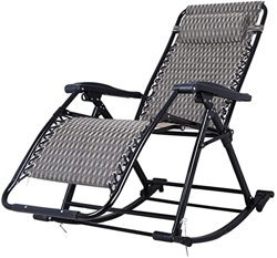 FXBFAG Sillas mecedoras Plegables Tumbona Sillas reclinables Outdoo Silla de Ocio Jardín Patio Textilene Tejido balancín Sillas reclinables para Playa precio