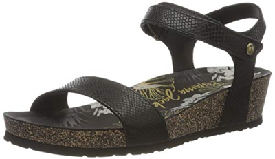Panama Jack Capri Amazonic, Sandalia con Pulsera Mujer, Negro (Negro B2), 37 EU