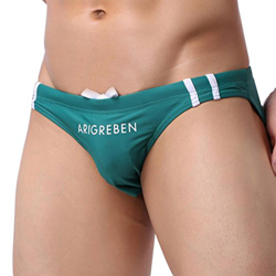 QinMM Trajes de baño de Hombres de natación Pantalones Triangulares Cortos para Tabla Bermuda bañador de Surf (Verde, XL) características