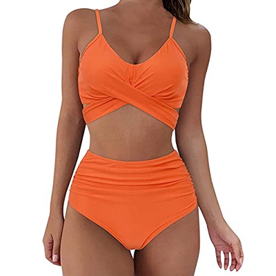 Bikinis Mujer 2019 Push up Sexy con Volantes Bañador brasileño Conjunto de Traje de BañO Estampado con Relleno Sujetador Tops y Braguitas Ropa de Play