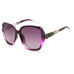 LECKIRUT Mujer Sombras Grande Clásico Polarizadas Gafas de Sol 100% UV Protección Gafas Protectoras Morado Marco/Morado Lente en oferta