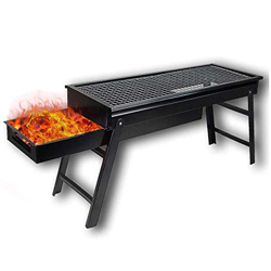 RTYUIO Parrilla de Barbacoa de carbón portátil Parrilla de Barbacoa Plegable de Acero Inoxidable Escritorio para el hogar Festival Jardín Fiesta de Pi características