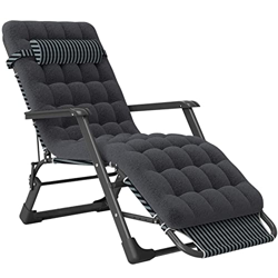 Tumbonas Cojines Modernos Y Cómodos para El Salón, Tumbonas Reclinables Zero Gravity para Patio/Piscina/Jardín, Silla Nap XXL Negra con Reposacabezas  en oferta