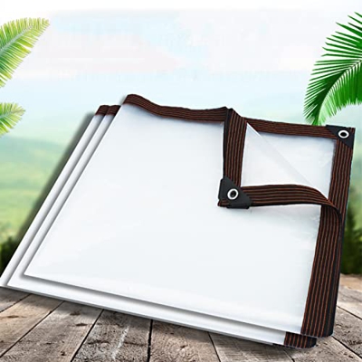 WWWANG Película plástica PE Transparent Tarpaulin, Lona Impermeable Plegable, paño a Prueba de Lluvias para la Piscina de Gazebo de balcón, tamaño Per