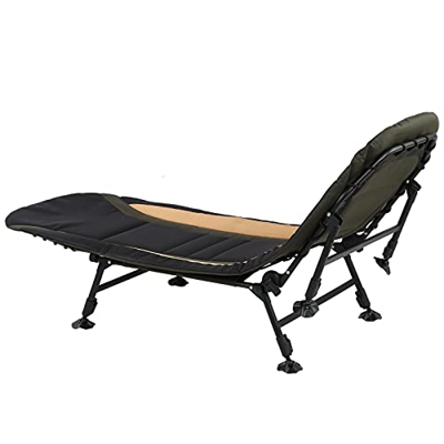 Ejoyous Cama Plegable para Acampar, 4 Patas Es Silla Reclinable Ajustable Cama de Dormir Plegable de Oficina de Esponja Gruesa de Alta Densidad Desmon