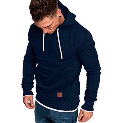 CNBOY Sudaderas con Capucha para Hombre Cosy Chaqueta Deportiva Sudadera con Cremallera Completa Hoodie Casual Jerséis Top Blouse (Armada-1, 3XL)