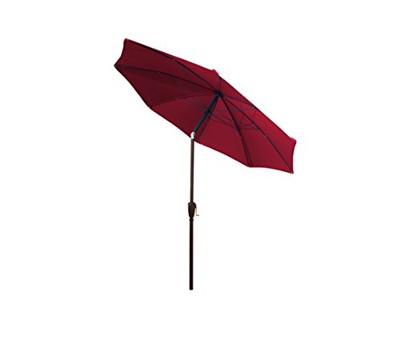 Dehner sombrilla KOS, 220 cm de diámetro, Aluminio y poliéster, Color Rojo