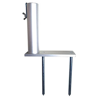 Yorimi Soporte para sombrilla con punta de tierra para sombrilla, soporte para inserto de playa de metal para exterior, base para sombrilla para jardí