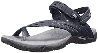 Merrell Terran Convert Ii Sandalias Deportivas para Mujer, Negro, 38 EU