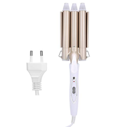 Rizador de Pelo de 3 barriles, 170 ℃ -220 ℃ Engarzadora para el Cabello Plancha para el Cabello Temperatura Ajustable Engarzadora para el Cabello Turm en oferta