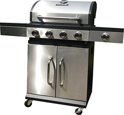ACCE 4+1 Barbacoa de gas, de acero inoxidable, barbacoa de gas con una caja de parrilla (40 x 33 x 0,3 cm, 5 unidades) en oferta