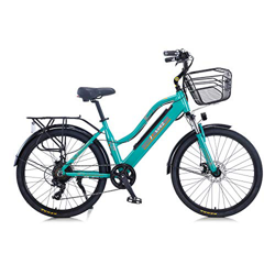 Hyuhome Bicicleta eléctrica para mujer adulto, 26" 36V 10A 250W E-bike, batería de iones de litio extraíble, bicicleta de montaña, bicicleta eléctrica precio