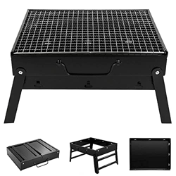 Parrilla de camping portátil, compacta, plegable, para acampar, para barbacoa, para jardín familiar, picnics al aire libre, fiestas, regalos de cumple en oferta