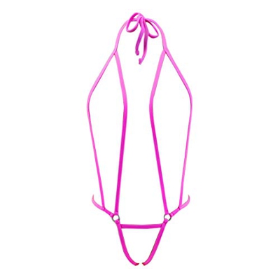 SHERRYLO Varios estilos Micro Bikini Set Extreme Bikinis Sexy Mini G String & Tanga Traje de baño Slutty Baño - Rosa - Talla Única