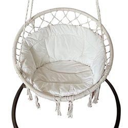 OUMIFA Cojín de Silla de Hamaca Almohadillas de sofá de cojín de algodón de Lino con borlas for Colgar hamacas sillones Columpios Almohadillas de Asie en oferta