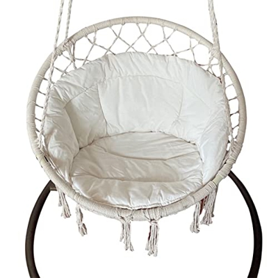 OUMIFA Cojín de Silla de Hamaca Almohadillas de sofá de cojín de algodón de Lino con borlas for Colgar hamacas sillones Columpios Almohadillas de Asie