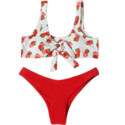 Bikinis Mujer 2019 SHOBDW Estampado de Fruta Sexy Traje de Baño Mujer Cintura Alta Playa de Verano Conjunto de Bikini Push Up Bañadores de Mujer Dos P precio