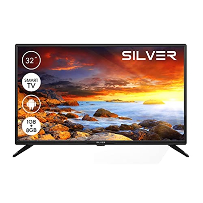 TV LED SILVER 32" HD Ready Smart Android