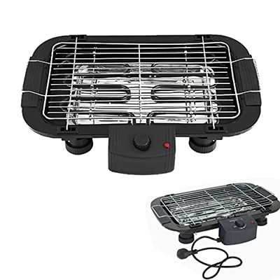 Parrilla eléctrica portátil, mesa de 1500 W, parrilla eléctrica para barbacoa, para interiores, sin humo, de gran capacidad, para el hogar, multifunci