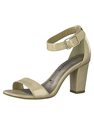 Tamaris 1-1-28018-24 936, Sandalia con talón Mujer, Beige, 41 EU