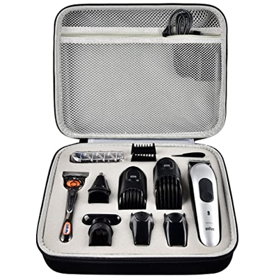 Funda para recortadora de barba Braun para hombre, funda para recortadora de pelo y afeitadora Braun 10 en 1, estuche para MGK7220, MGK5280, MGK7221 y