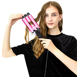 Triple Barrel Waver, Wave Envy Hair Curlers (Color : Rosado, tamaño : 32mm) en oferta