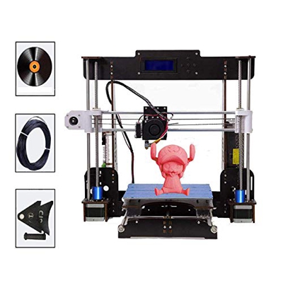 PrinThink Impresora 3D, Pantalla LCD DIY-LCD Mejorada, Kit de impresión 3D de sobremesa con 1,75 mm ABS/PLA (White-w5)