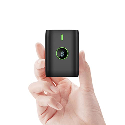 Bateria Externa Carga Rapida 10000mAh,PD 20W Power Bank con Pantalla LED, Salida 12V,Mini Bateria Externa Movil con USB c,Adecuado para iPhone etc.