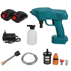 JSBAN Pistola de Agua de Aerosol de lavandela inalámbrica de Alta presión 8 8VF 1200W con 15000mAh batería Lavado de Lavado de Limpieza for batería 18 precio
