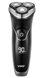 Afeitadora Eléctrica, Maquinilla de Afeitar Rotativa para Hombre Afeitadora Inalámbrica IPX6 Lavable con Recortador Emergente Pantalla LED y Bloqueo d en oferta