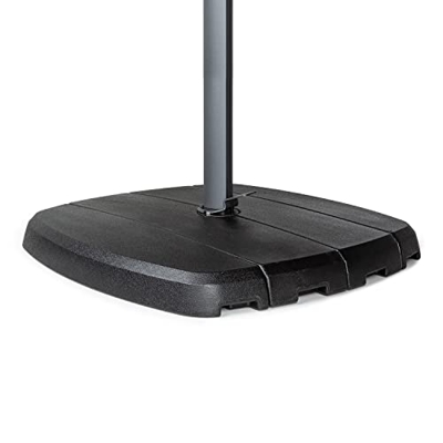 Homeoutfit24 St. Tropez Soporte de sombrilla - pie para sombrilla, Peso máximo: 85 kg, Soporte para sombrilla de terraza, Plegable, con asa de Transpo
