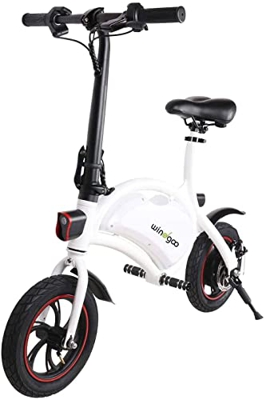 Windgoo Bicicleta Electrica, Bicicleta Electrica Plegable, Velocidad de hasta 25 km/h, Neumáticos de 12" llenos de Aire, Batería de Iones de Litio de 