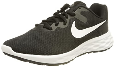 Nike Revolution 6, Road Running Shoe Hombre, Black/White-Iron Grey, 42.5 EU