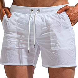 Tofern - Bañador ajustable para hombre con cordón, blanco, extra-small precio